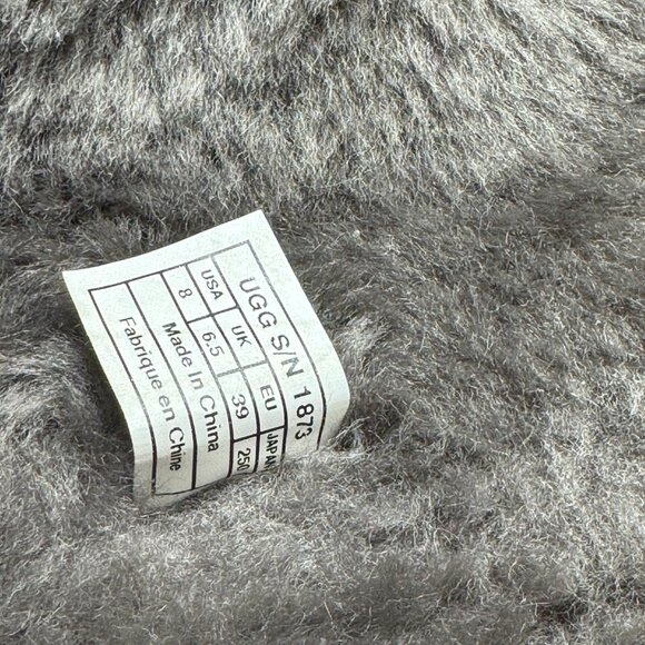Ugg’s Bailey Buttonl lll Grey 1873 W/Grey Size 8,leather W/Sheepskin Lining. - Picture 8 of 8